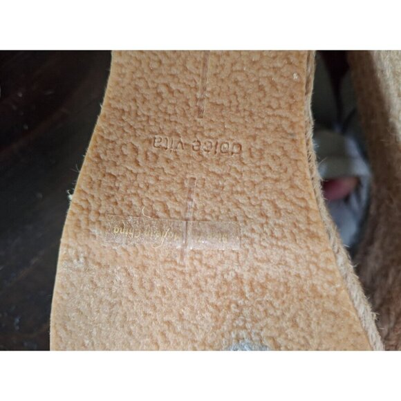 EUC Dolce Vita Blue Denim Lera Bow Espadrille Platform Wedge Sandals/Sz. 7.5 - Picture 10 of 10